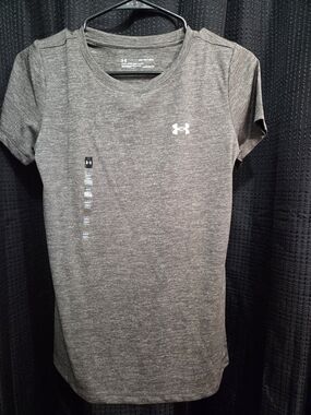 Under Armour Women's Gray Heather Short-Sleeve Performance Tee, XS